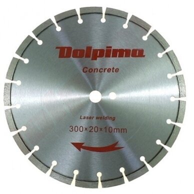 Deimantinis segmentinis pjovimo diskas betonui Laser 300x20mm 10x3,0mm