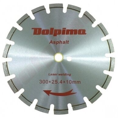 Deimantinis segmentinis pjovimo diskas asfaltui Laser 300x25,4/20mm 10x3,0mm