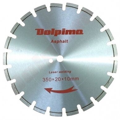 Deimantinis segmentinis pjovimo diskas asfaltui Laser 350x20mm 10x3,2mm