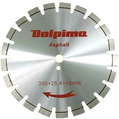 Deimantinis segmentinis pjovimo diskas asfaltui Laser 350x25,4/20mm 15x3,2mm