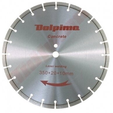 Deimantinis segmentinis pjovimo diskas betonui Laser 350x20mm 10x3,2mm