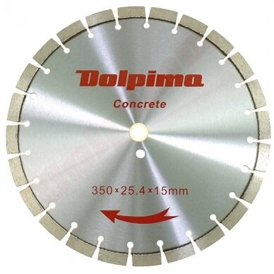 Deimantinis segmentinis pjovimo diskas betonui Laser 350x25,4/20mm 15x3,2mm