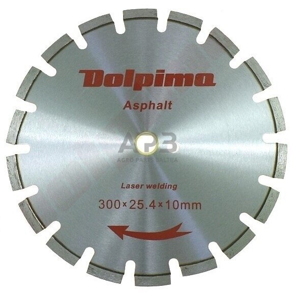 Deimantinis segmentinis pjovimo diskas asfaltui Laser 300x25,4/20mm 10x3,0mm Deimantinis segmentinis pjovimo diskas asfaltui Laser 300x25,4/20mm 10x3,0mm