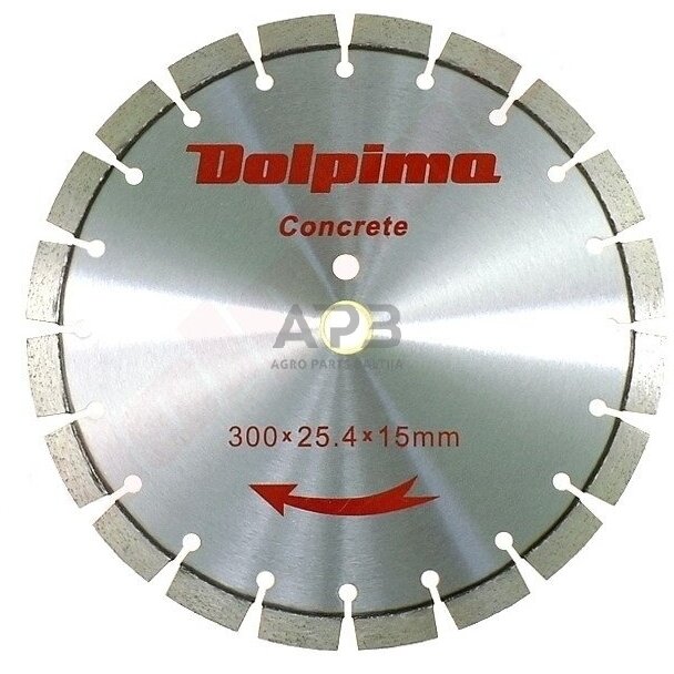 Deimantinis segmentinis pjovimo diskas betonui Laser 300x25,40/20mm 15x3,0mm