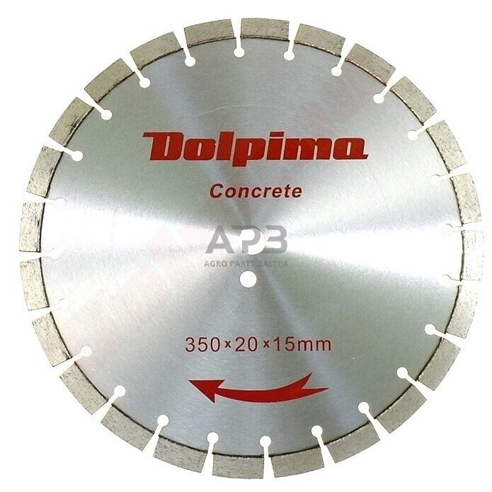 Deimantinis segmentinis pjovimo diskas betonui Laser 350x20mm 15x3,2mm