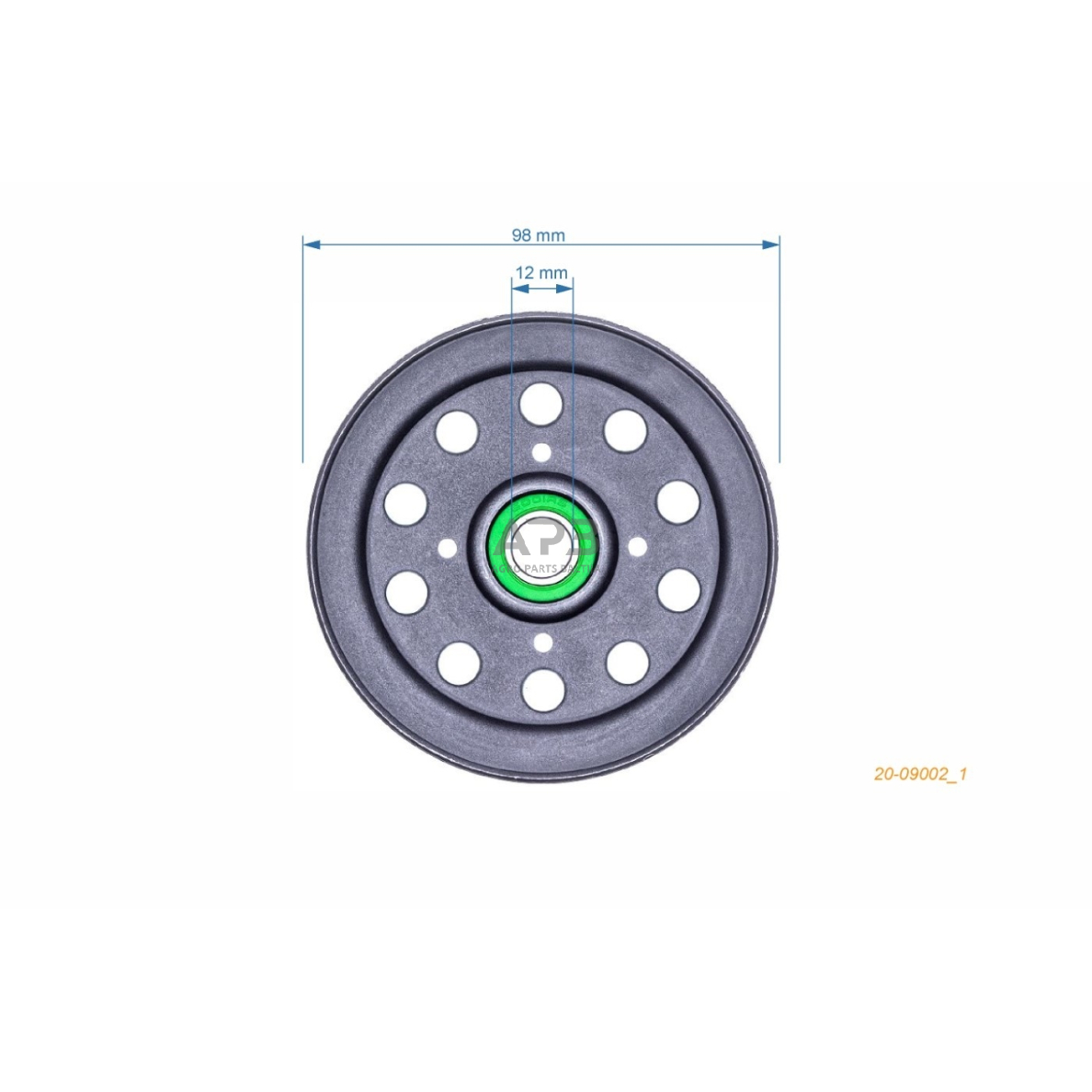 Diržo skriemulys su guoliu AL-KO 98,00 x 12,00 x 21,00 mm 464454, 464459, 514716, T 13-102 SP-H, T 14-102 HDE Edition, T 15-102 HD, T 15-102 HDS, T 15-102 HDE-K, T 16-102 HD, T 18-102 HD, T 20-102 HD 3