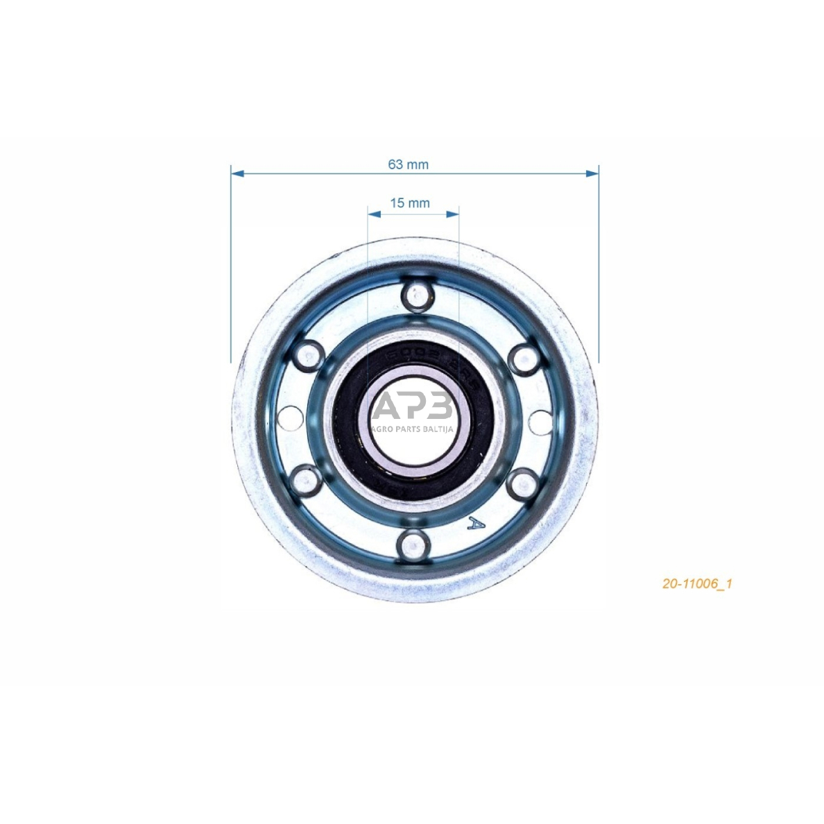 Diržo skriemulys su guoliu Mountfield 61,90 x 14,30 x 17,50 mm 125601592/0, 1256015920 1330 M, 1430M, 1530M 3 Diržo skriemulys su guoliu Mountfield 61,90 x 14,30 x 17,50 mm 125601592/0, 1256015920 1330 M, 1430M, 1530M 3
