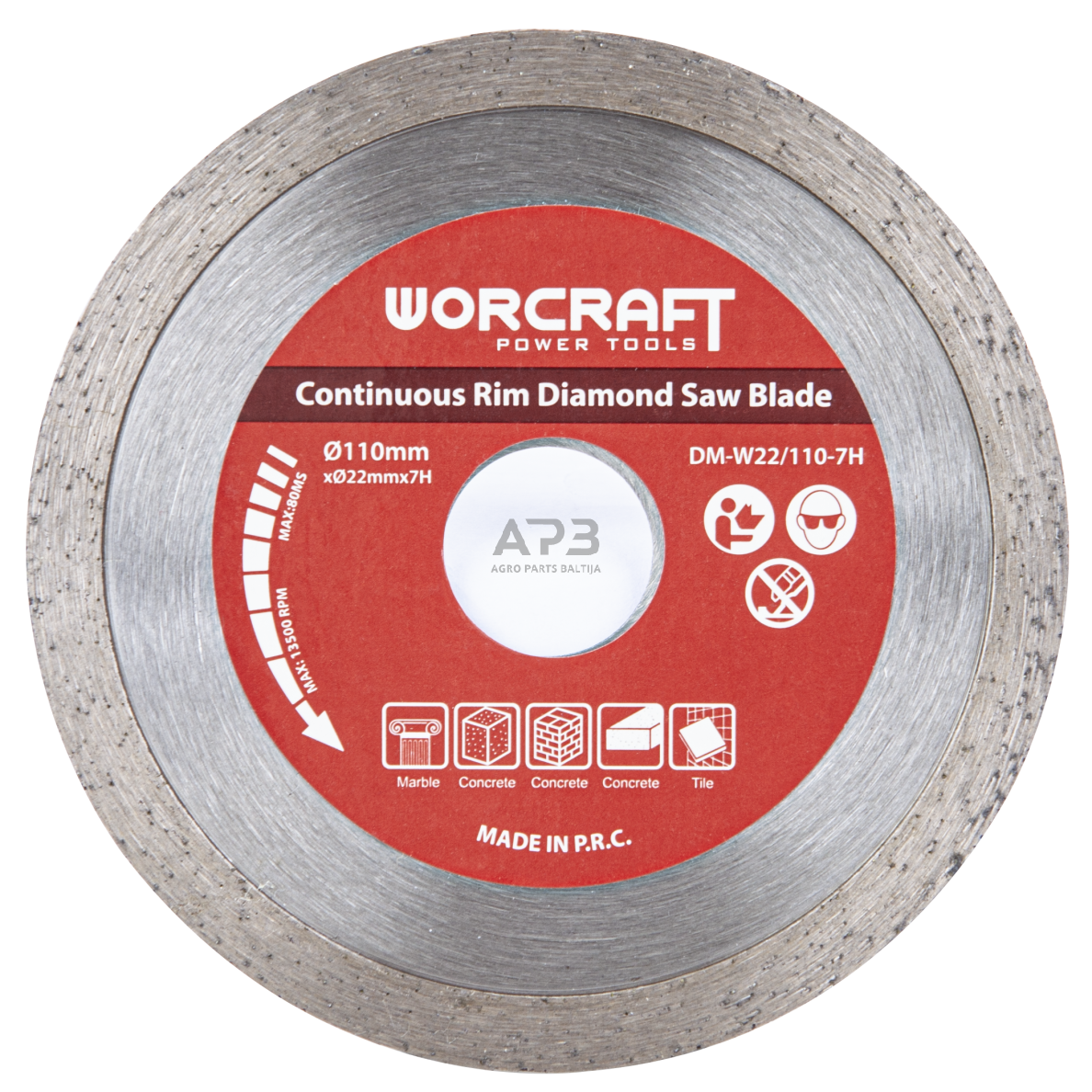 Diskino pjūklo MC14-110A deimantinis diskelis 22.23x110mm