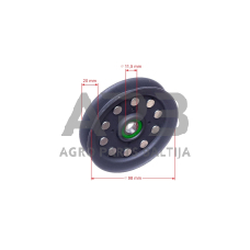 Diržo skriemulys su guoliu AL-KO 98,00 x 12,00 x 21,00 mm 464454, 464459, 514716, T 13-102 SP-H, T 14-102 HDE Edition, T 15-102 HD, T 15-102 HDS, T 15-102 HDE-K, T 16-102 HD, T 18-102 HD, T 20-102 HD