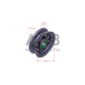 Diržo skriemulys AL-KO 68,00 x 12,20 x 26,60 mm 414604, 401418, Farmer MH 4000, Farmer MH 4001 R, Farmer MH 5000, Farmer MH 5001 R, Farmer MH 5060, Farmer MH 5060 R
