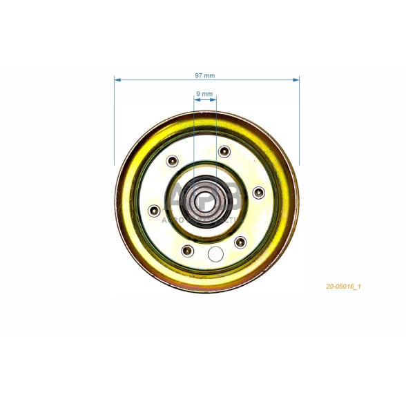 Diržo skriemulys Mcculloch M115-97, M105-77X, M200107H, Mowcart 96021000800, M125107H, MC20V42YT 532 17 79-68, 532177968, 177968, 532 19 31-97, 532193197, 193197 102,00 x 37,60 x 9,90 mm 4