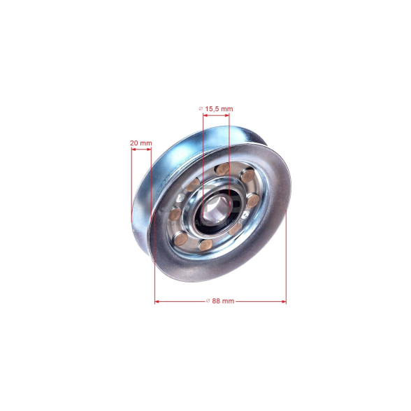Diržo skriemulys su guoliu Castel Garden 87,90 x 15,80 x 20,30 mm 25601555/0, 125601555/0, BCG2560155, G25601555E0, CG25601555H0, 80256-Y09-003, 80256Y09003, 531 00 55-62, 531005562, 256015550 1136-0290-01, 1136029001, 6205 157, 6205157, 1256 2