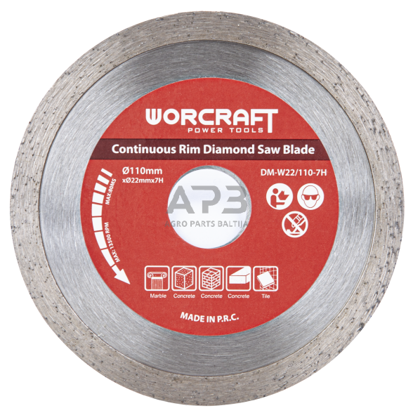 Diskino pjūklo MC14-110A deimantinis diskelis 22.23x110mm Diskino pjūklo MC14-110A deimantinis diskelis 22.23x110mm