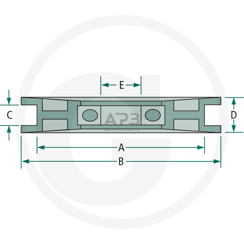 Diržo skriemulys universalus 88,90 x 108,00 x 19,05 x 25,40 x 17,50 mm 1 Diržo skriemulys universalus 88,90 x 108,00 x 19,05 x 25,40 x 17,50 mm 1