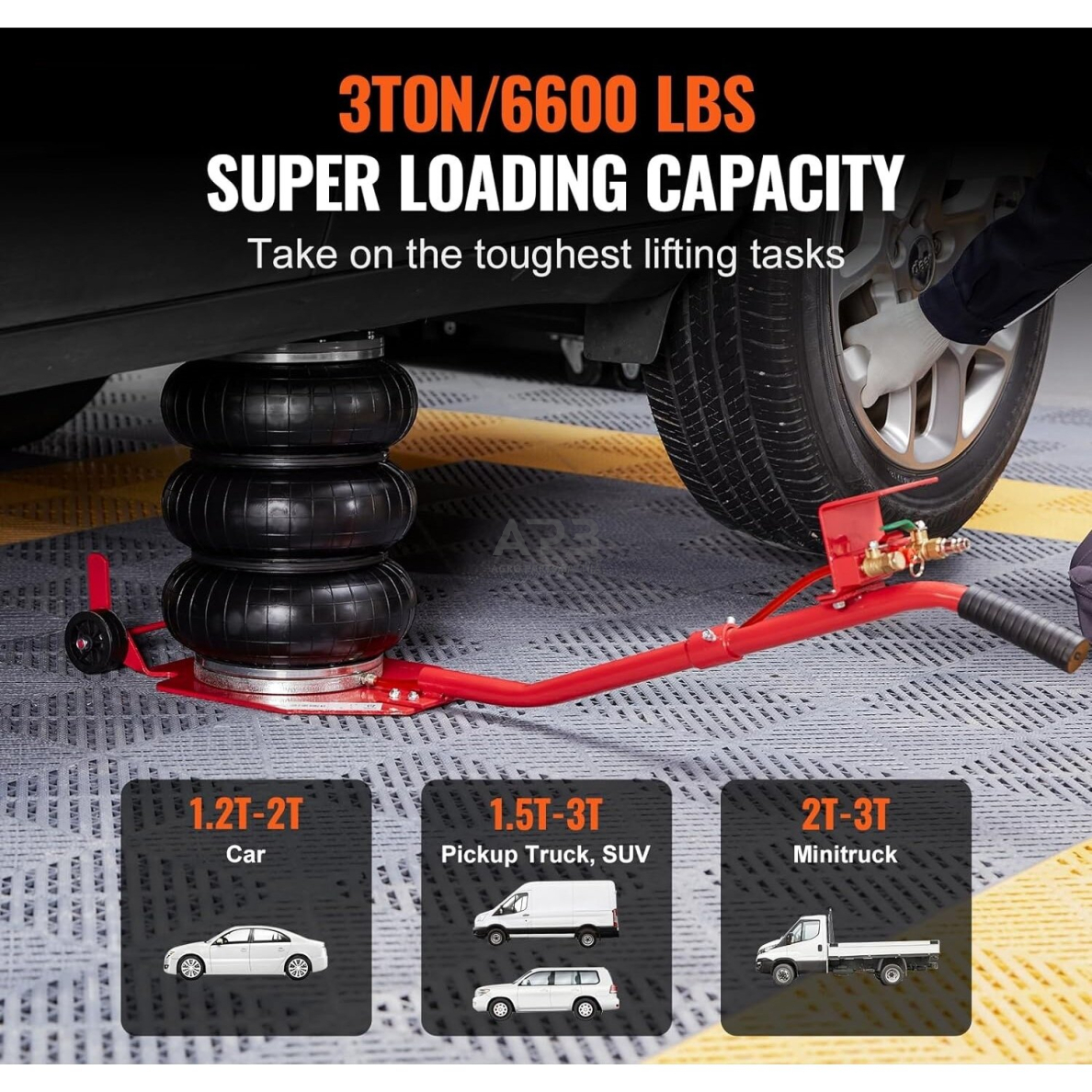 Domkratas 3t pneumatinis  su 3 oro pagalvėmis 3 Domkratas 3t pneumatinis  su 3 oro pagalvėmis 3