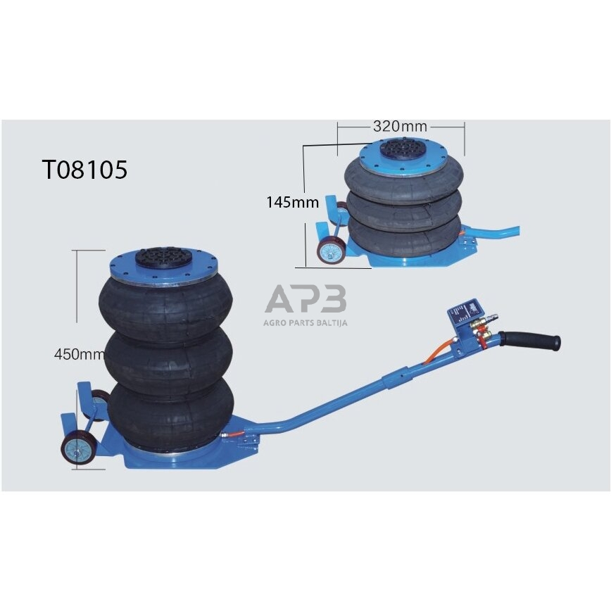 Domkratas 5t pneumatinis su 3 oro pagalvėmis 4 Domkratas 5t pneumatinis su 3 oro pagalvėmis 4