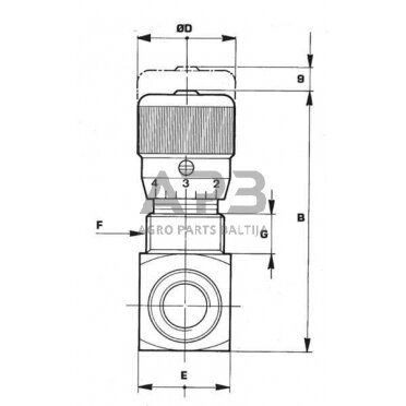 Droselinis vožtuvas M-12-PV-P-V-3/4, FPBN20001 4 Droselinis vožtuvas M-12-PV-P-V-3/4, FPBN20001 4