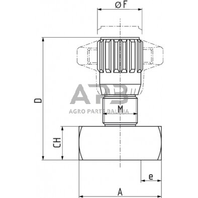 Droselinės sklendės vožtuvas SS, FT2257512 1 Droselinės sklendės vožtuvas SS, FT2257512 1