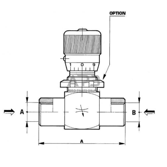 Droselinis vožtuvas M-06-PV-P-V-3/8, FPBN05001 3 Droselinis vožtuvas M-06-PV-P-V-3/8, FPBN05001 3