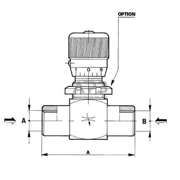 Droselinis vožtuvas M-06-PV-P-V-3/8, FPBN05001 3 Droselinis vožtuvas M-06-PV-P-V-3/8, FPBN05001 3