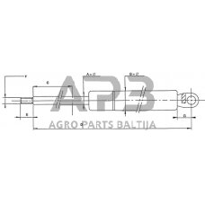 Dujinis amortizatorius L193.5mm 400N Stabilus CA787767