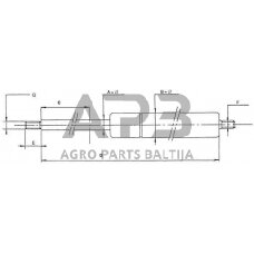 Dujinis amortizatorius L555mm 400N CA512423400