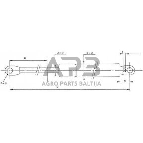 Dujinis amortizatorius L106.5mm 150N Stabilus CA192937