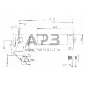 Dujinis amortizatorius L209mm 300N Stabilus CA0075LY