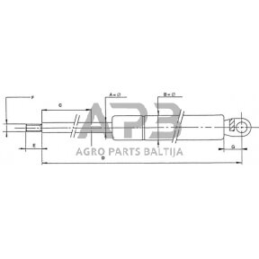 Dujinis amortizatorius L214mm 300N Stabilus CA0315KQ