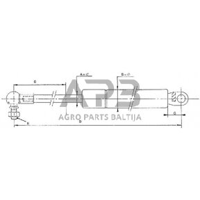 Dujinis amortizatorius L400mm 240N Stabilus CA075795