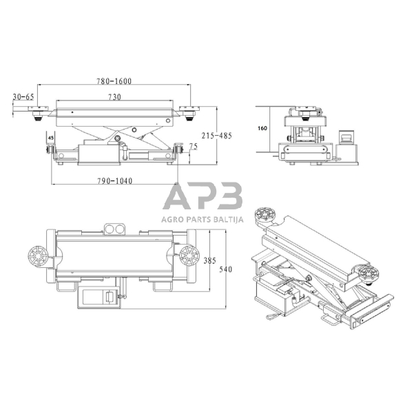 Duobinis keltuvas (pneumatinis) 3t 2 Duobinis keltuvas (pneumatinis) 3t 2