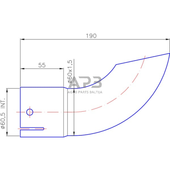 Duslintuvo išmetimo galas ø60mm EX901060 2 Duslintuvo išmetimo galas ø60mm EX901060 2