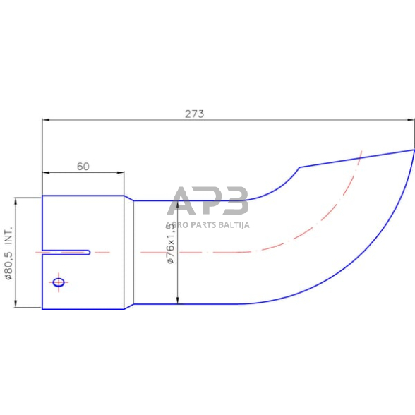 Duslintuvo išmetimo galas ø80mm EX901080 1 Duslintuvo išmetimo galas ø80mm EX901080 1