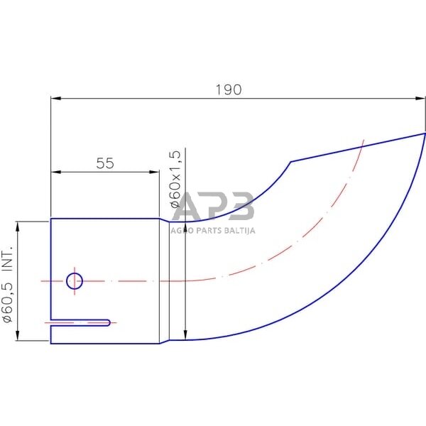 Duslintuvo išmetimo galas ø60mm EX901060 2 Duslintuvo išmetimo galas ø60mm EX901060 2
