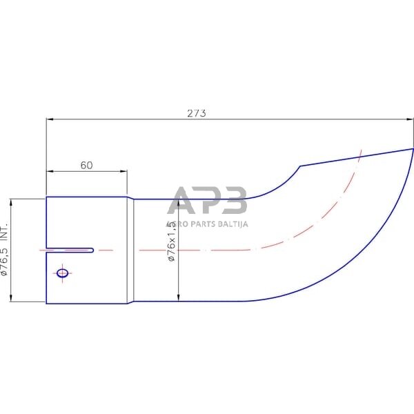 Duslintuvo išmetimo galas ø76mm EX901076 1 Duslintuvo išmetimo galas ø76mm EX901076 1