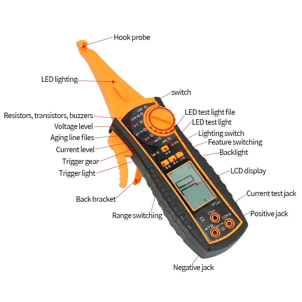 Dvipolis įtampos ir elektros grandinių testeris 1 Dvipolis įtampos ir elektros grandinių testeris 1