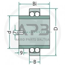 Dvieilis nusistatantis rutulinis guolis FAG 11204