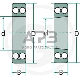 Dvieilis nusistatantis rutulinis guolis FAG 1306 1 Dvieilis nusistatantis rutulinis guolis FAG 1306 1