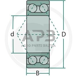Dvieilis rutulinis guolis FAG 3307 1 Dvieilis rutulinis guolis FAG 3307 1