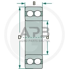 Dvieilis rutulinis guolis su giliais grioveliais FAG 4203 1 Dvieilis rutulinis guolis su giliais grioveliais FAG 4203 1