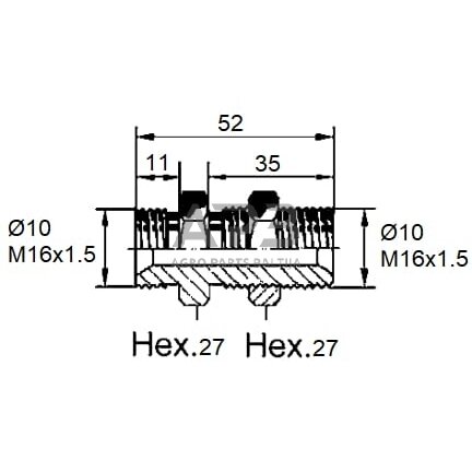 Dviguba jungtis Wabco 8938905700 1 Dviguba jungtis Wabco 8938905700 1