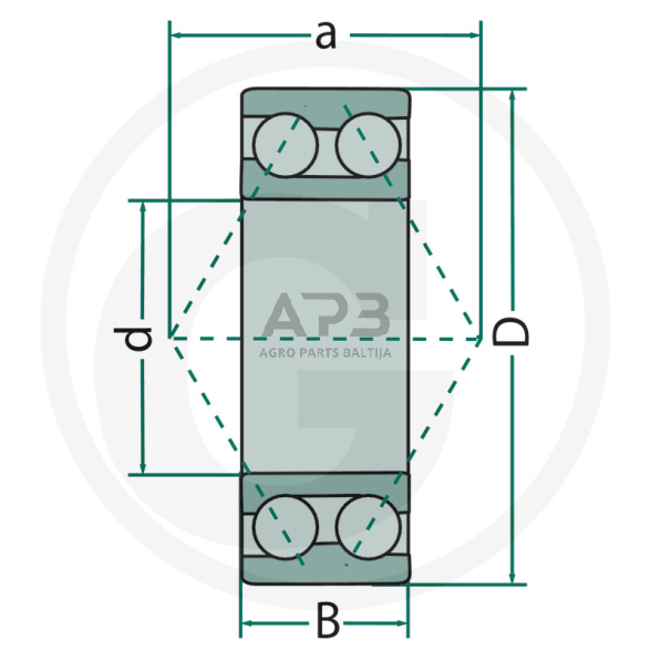 Dvieilis rutulinis guolis FAG 3202 1 Dvieilis rutulinis guolis FAG 3202 1