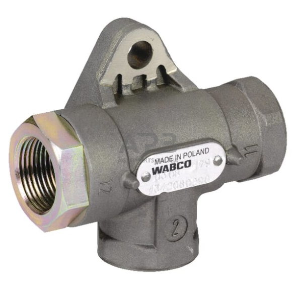 Dviejų pakopų vožtuvas Wabco 4342080290 Dviejų pakopų vožtuvas Wabco 4342080290