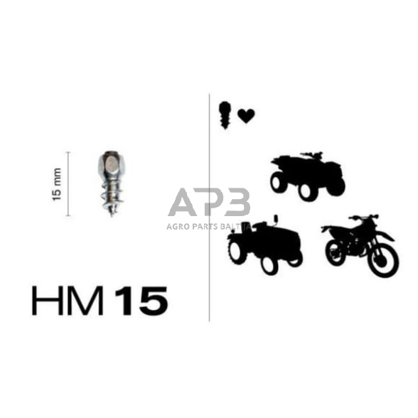 Dygliai padangoms MaxiGrip® 15 mm 100 vnt. 1268950015 1 Dygliai padangoms MaxiGrip® 15 mm 100 vnt. 1268950015 1