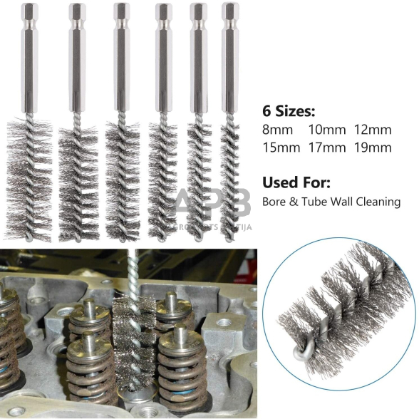 Dyzelinių purkštukų lizdų valymo rinkinys 17vnt. 2 Dyzelinių purkštukų lizdų valymo rinkinys 17vnt. 2