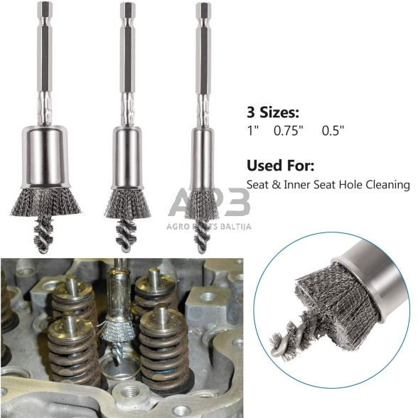 Dyzelinių purkštukų lizdų valymo rinkinys 17vnt. 3 Dyzelinių purkštukų lizdų valymo rinkinys 17vnt. 3