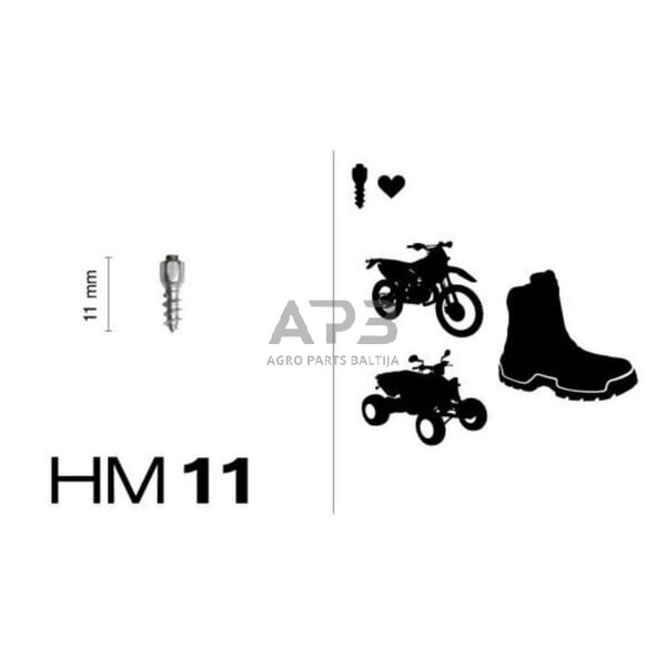 Dygliai padangoms MaxiGrip® 11 mm 100 vnt. 1268950012 2