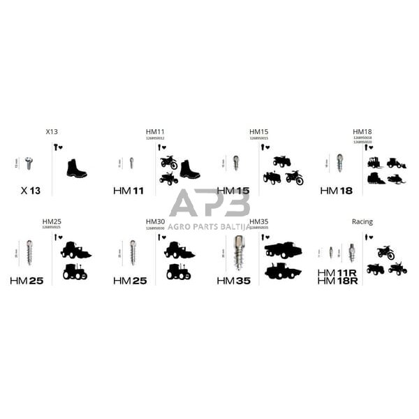 Dygliai padangoms MaxiGrip® 15 mm 100 vnt. 1268950015 2 Dygliai padangoms MaxiGrip® 15 mm 100 vnt. 1268950015 2