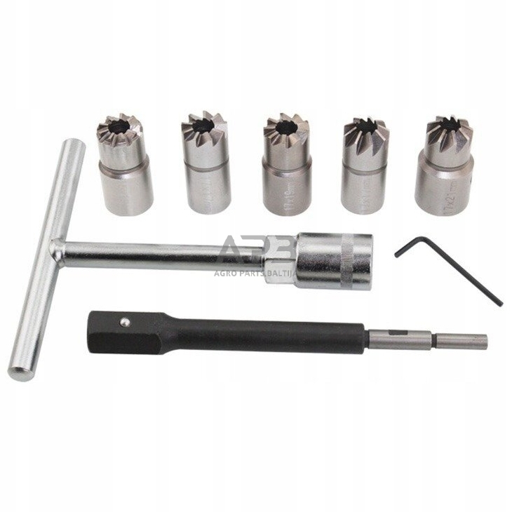 Dyzelinių purkštukų lizdų valymo rinkinys 7vnt. 2 Dyzelinių purkštukų lizdų valymo rinkinys 7vnt. 2