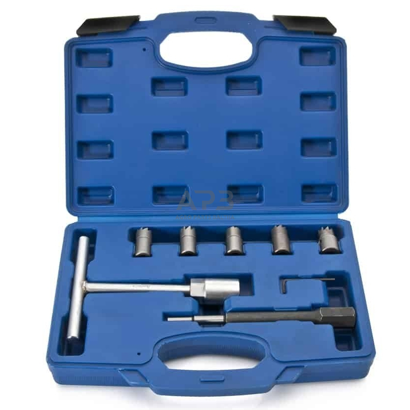 Dyzelinių purkštukų lizdų valymo rinkinys 7vnt. Dyzelinių purkštukų lizdų valymo rinkinys 7vnt.